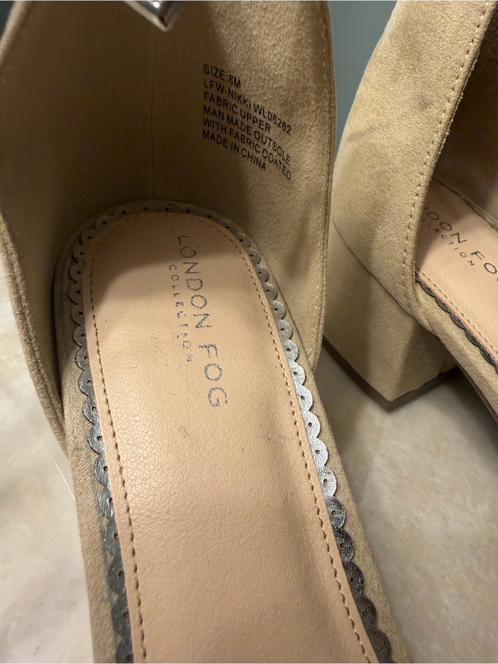 London Fog Tan Suede Ankle-Strap Heels - Picture 2 of 3